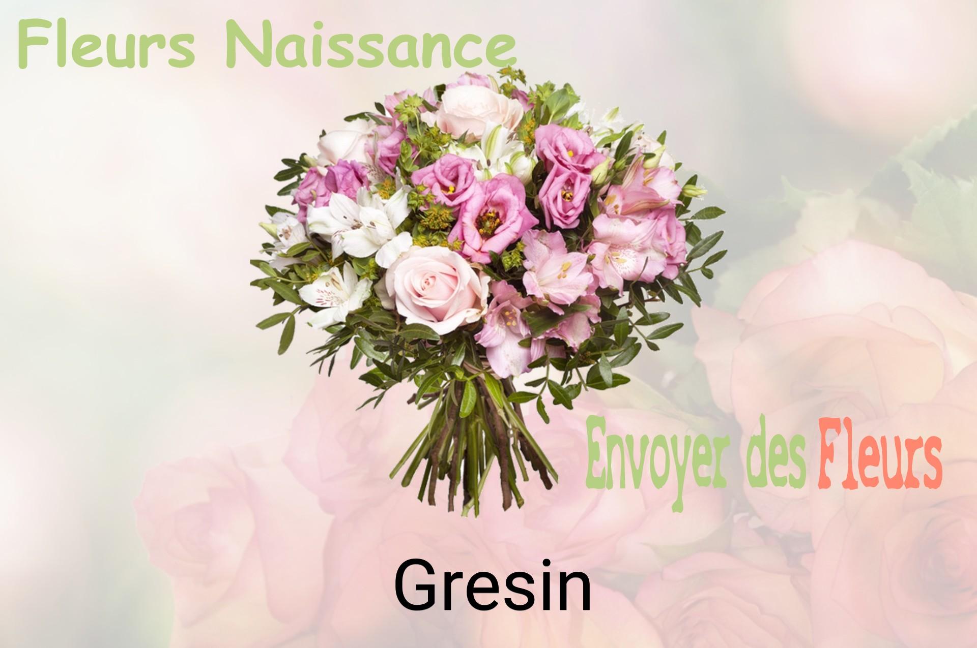 Bouquet de fleurs de naissance livré à Gresin